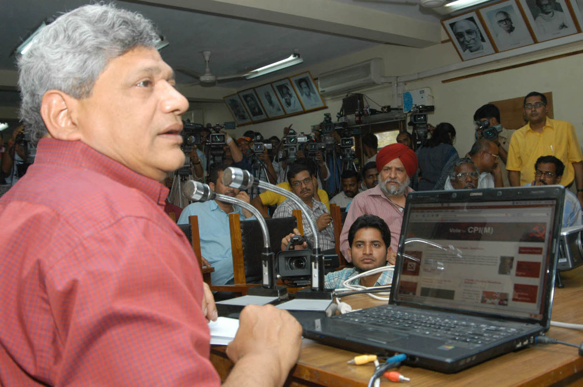 Yechury Inagurating the website